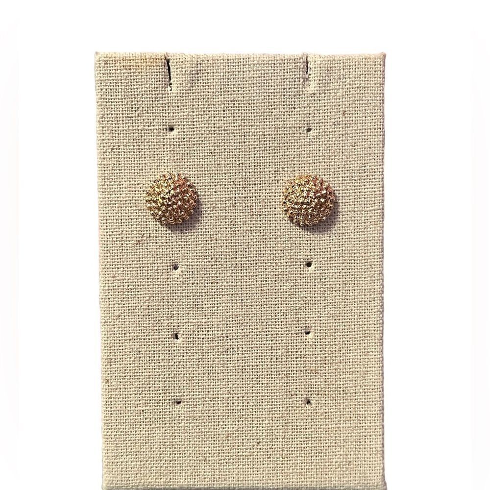 🤯5/$25🤯 NWT Gold Tone Textured Ball Stud Earrings